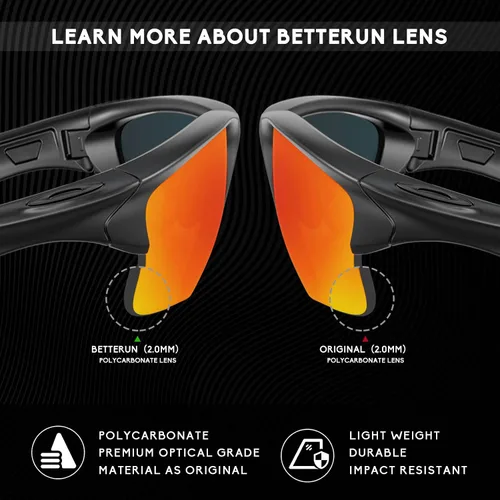 Vista 3 de Betterun - Kit de lentes de repuesto polarizadas de policarbonato para Oakley Juliet