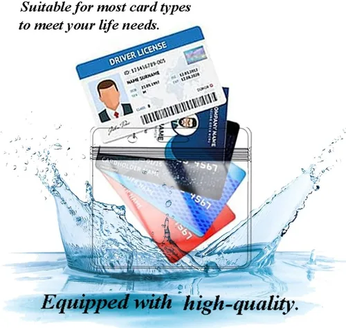 Vista 4 de Portatarjetas de identificación, carretes retráctiles con tarjetero transparente para cordón separable, 10 piezas horizontales y verticales de PVC