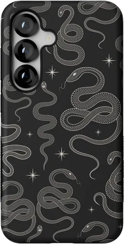 Vista 88 de Casely Funda para Galaxy S9 Postura de cadáver Yoga de esqueleto Diseño protector delgado esencial de doble capa