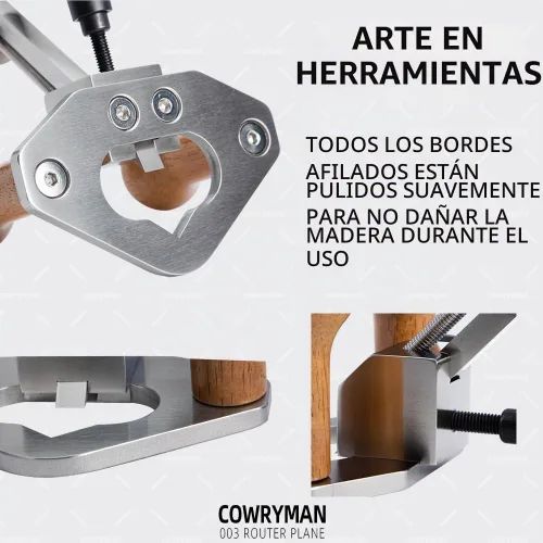 Vista 6 de Herramienta de mano Cowryman para carpintería con enrutador