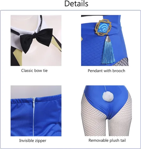 Vista 5 de Vibsion Disfraz de cosplay para mujer Genshin Conjunto completo