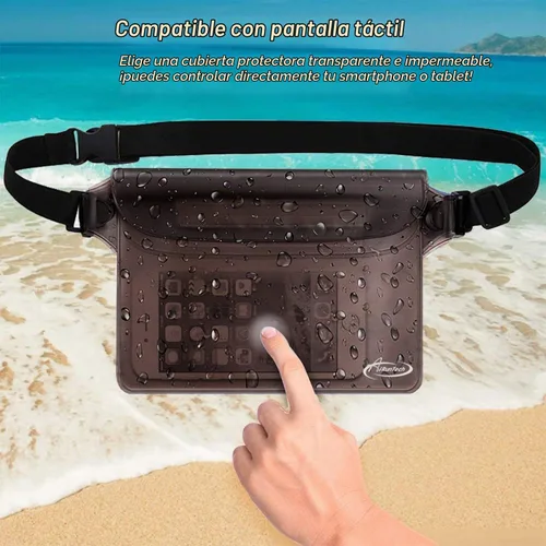 Vista 7 de AiRunTech Bolsa impermeable con correa de cintura (paquete de 2) Accesorios de playa La mejor manera de mantener tu teléfono y objetos de valor