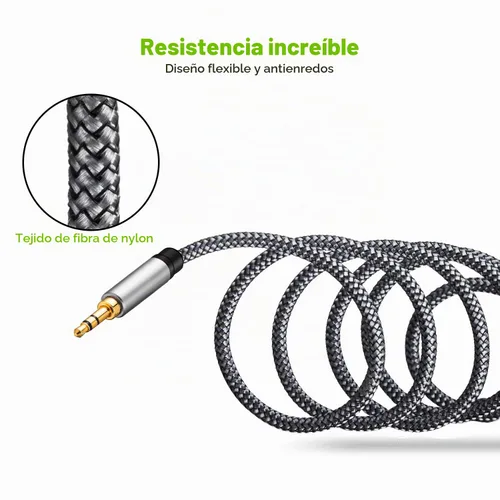 Vista 6 de Tan QY Cable de extensión de audio de 0.1 in de 1 pie, macho a hembra para Plateado