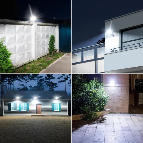 Vista 8 de WYWNA Farolas solares impermeables para exteriores, gran angular de 6500 K, luz de inundación solar con sensor de movimiento y control remoto, luz