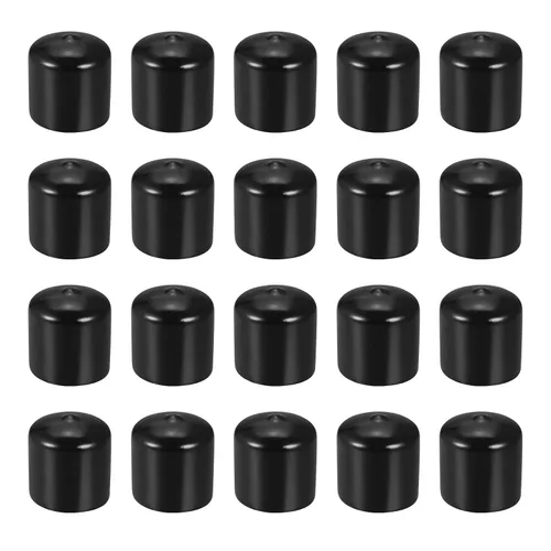 Vista 18 de DMiotech Paquete de 20 protectores de rosca de tornillo negros de identificación de 0.079 pulgadas (0.079 in), tapas de goma para pernos