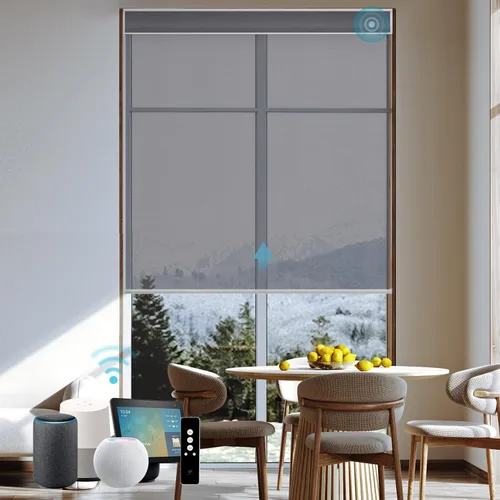 Vista 56 de SmartWings Persianas Motorizadas con Filtro de Luz, Compatible con Matter Thread Homekit Z-Wave Alexa Google, Persianas con 70% de Opacidad Safari