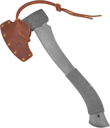 Vista 13 de Funda de cuero duradera para hacha, cubierta de cabeza de hacha, protector de hoja de hacha, herramienta de camping