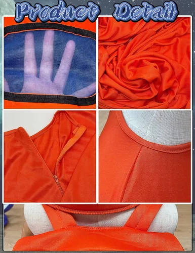 Vista 6 de Noucher Disfraz de astronauta para niños, traje espacial rojo y azul, mochila de Halloween, disfraces de cosplay para niños de 3 a 10 años