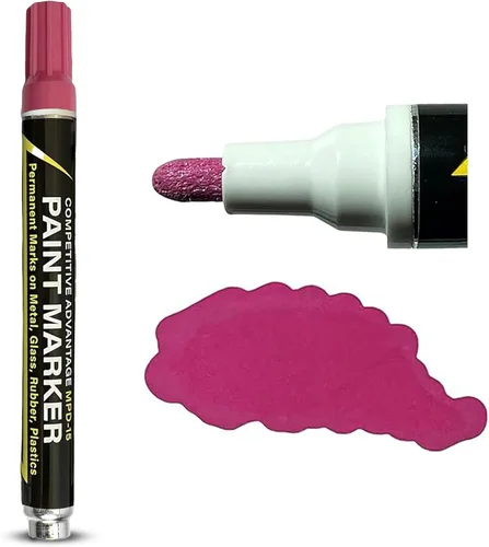 Vista 12 de Marcadores de Pintura Esmaltada Competitive Advantage MPD-15 NEGRO - 1 Paquete Marcas Permanentes en Metal, Vidrio, Goma, Plástico y más