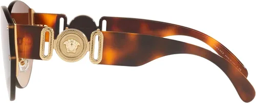 Vista 2 de Versace Gafas de sol con montura dorada lentes degradadas marrones 1811in
