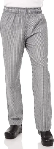 Vista 3 de Chef Works Pantalones de chef holgados esenciales para hombre Negro