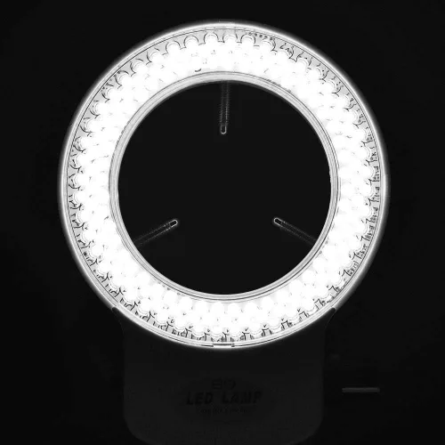 Vista 6 de Yoidesu Luz de anillo de microscopio,Anillo de luz LED 144 para microscopio y cámara estéreo,Luz de anillo de microscopio ajustable, con adaptador