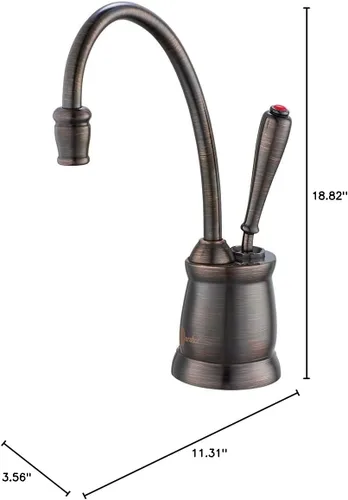 Vista 2 de InSinkErator Grifo dispensador de agua caliente instantáneo Toscano, bronce aceitado clásico, F-GN2215CRB Acabado aceitado bronce clásico