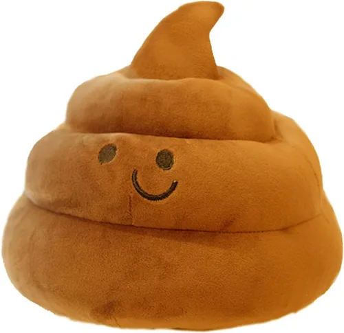 Vista 8 de Encantadora caca de simulación de peluche, regalos de parodia, almohada decorativa divertida 3D (10 pulgadas, marrón)