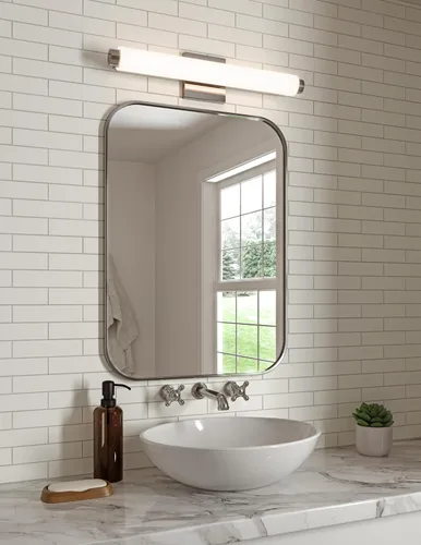 Vista 3 de Sonneman SON2432.13 DT - Barra de baño LED de transición, apliques de pared, peltre, níquel, plata
