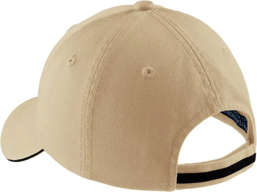Vista 2 de Port Authority Gorra Sandwich Bill con cierre a rayas