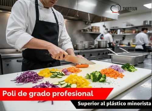 Vista 4 de Thirteen Chefs Tabla de cortar extra grande de 30 x 18 pulgadas para carnes, caza y pescado, plástico HDPP de 1/2 pulgada de grosor para servicio