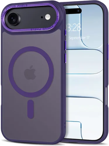 Vista 176 de Anuck - Funda magnética para iPhone 11 compatible con MagSafe, carcasa trasera mate translúcida dura, borde de TPU, delgada, resistente a impactos