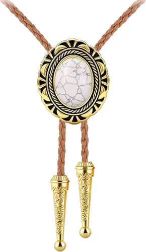 Vista 70 de Jeilwiy Corbata de bolo para hombre, corbatas vaqueras, collar de corbata #44 Elemento de sombrero de vaquero