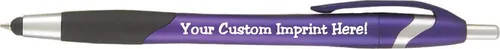 Vista 5 de ExpressDesigns™ - Bolígrafo personalizado con lápiz capacitivo - The Glide Click action Custom - Tinta de escritura negra - Bolígrafos con nombre