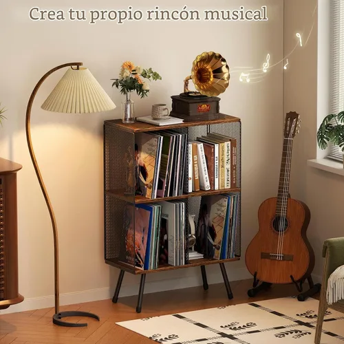 Vista 9 de X-cosrack Soporte grande para tocadiscos, soporte para discos de vinilo con capacidad para hasta 300 álbumes, soporte para tocadiscos estéreo de 3