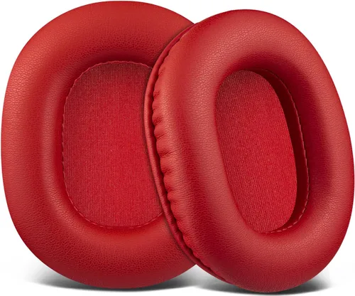 Vista 10 de SOULWIT Almohadillas de repuesto para auriculares de monitor Audio Technica ATH M50X M50XBT M50RD M40X M30X M20X MSR7 SX1, almohadillas con piel