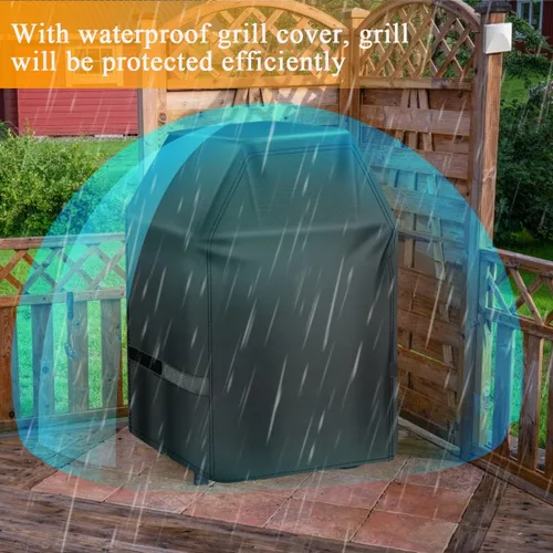 Vista 3 de Aoretic Funda para parrilla de 32 pulgadas, cubierta de parrilla de gas para parrilla al aire libre, cubierta de parrilla impermeable, anti-UV