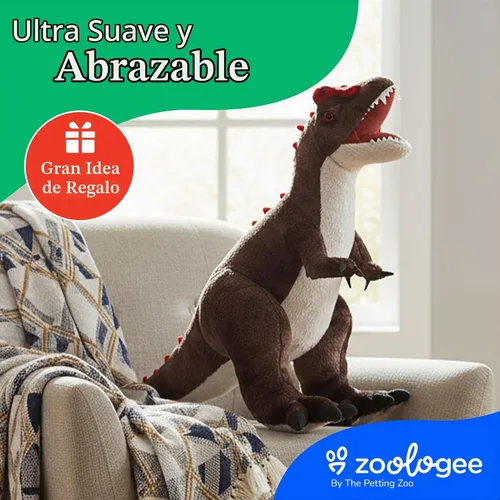 Vista 6 de The Petting Zoo Allosaurus - Peluche de dinosaurio de peluche, regalos