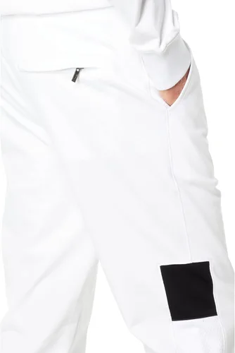 Vista 3 de Psycho Bunny Wilkes Pantalones deportivos blancos MD, Blanco