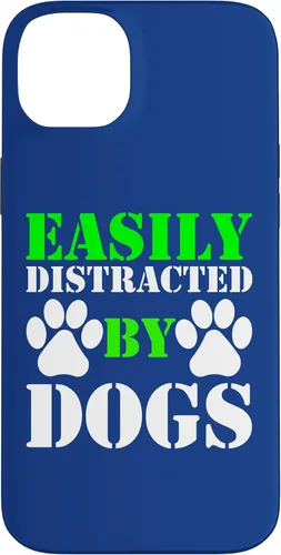 Vista 15 de Easily Distracted by Dogs for Puppy Dog Lover Funny Dog Paw Case for iPhone 16