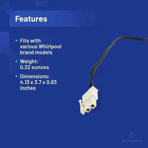 Vista 4 de EvertechPRO 2188819 Reemplazo del termistor para el refrigerador Whirlpool 1057763 2216113 AH968736 EA968736