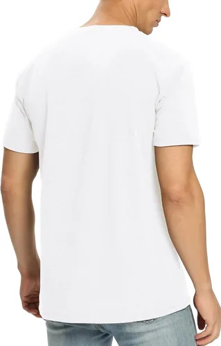 Vista 25 de NITAGUT Camiseta clásica de algodón para hombre con cuello redondo