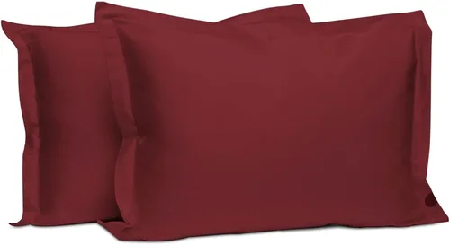 Vista 59 de Juego de 2 fundas de almohada de 100 % algodón puro, tamaño King, color plateado, lujosas fundas de almohada de algodón de fibra larga de 400 hilos