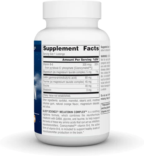 Vista 3 de Source Naturals Complejo de melatonina - 100 pastillas con sabor a naranja