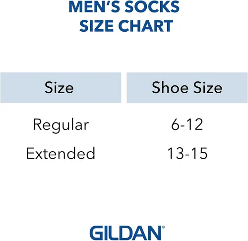 Vista 3 de Gildan Calcetines altos de poliéster para hombre, 12 pares