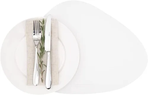 Vista 9 de Restaurantware Juego de 6 manteles individuales de cocina de 16 x 12 pulgadas para mesa de comedor en relieve, impermeables, con forma de huevo