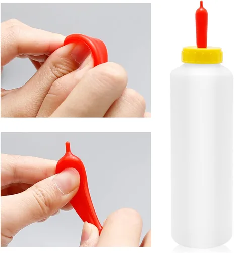 Vista 3 de 5 juegos de biberones de cordero de 16.9 fl oz para cordero, cabra, oveja, ganado de granja, leche para bebés, suministros de enfermería