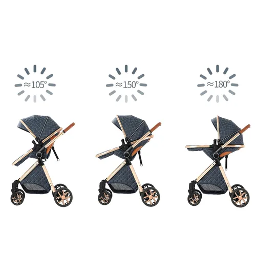 Vista 8 de Cochecito de bebé 2 en 1, cochecito convertible, cochecito estándar reversible, cochecito de bebé portátil, cochecito de bebé, cochecito plegable