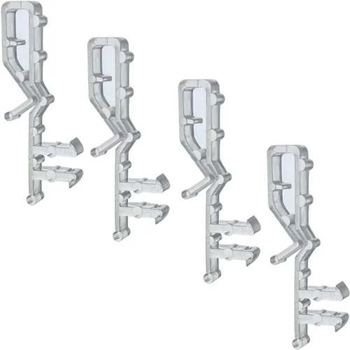 Vista 6 de 12 clips para persianas de 1-7/8 pulgadas, clips de cenefa de canal oculto, color transparente para persianas de madera sintética y real, soporte