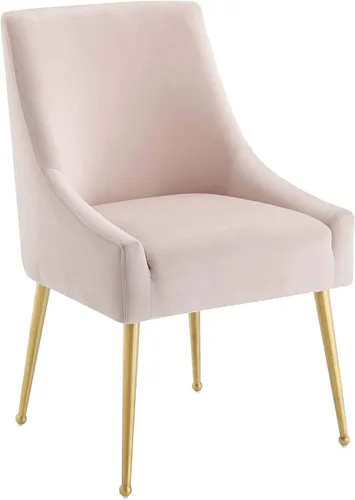 Vista 9 de Modway Discern - Juego de 2 sillas de comedor tapizadas de terciopelo de rendimiento, color gris