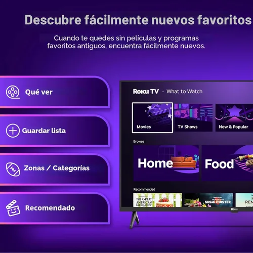 Vista 6 de Roku Smart TV – Serie Select de 32 pulgadas, 720p HD TV – Roku TV con control remoto por voz – Televisión LED de pantalla plana con Wi-Fi