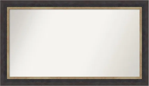 Vista 190 de Amanti Art Espejo personalizado, espejo de baño negro Astor, espejo de pared o espejo de tocador de baño sobre el fregadero (25 x 25 pulgadas)