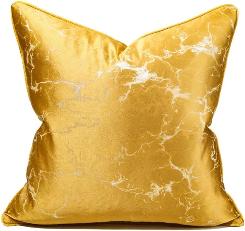 Vista 16 de vctops Fundas de almohada decorativas doradas de jacquard cuadradas, fundas de almohada para cama, sofá, silla, automóvil, decoración del hogar