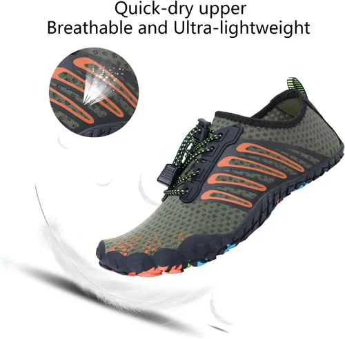 Vista 2 de MAYZERO Zapatos de agua para hombres y mujeres, zapatos de surf, playa, piscina, zapatos de punta ancha, senderismo, zapatos de agua, zapatillas