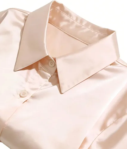 Vista 6 de Blusa elegante de manga larga con botones para mujer, casual, para el trabajo, la oficina
