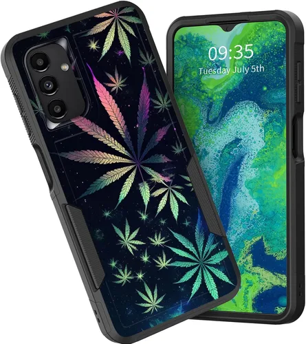 Vista 42 de Funda para Galaxy A15 5G, doble capa híbrida resistente a prueba de golpes, policarbonato duro, silicona suave, TPU, funda protectora para Samsung