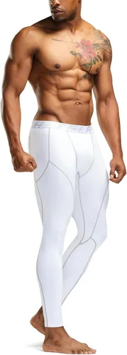 Vista 8 de TSLA - Pantalones de compresión térmica para hombres, calzas deportivas para correr, ropa base de invierno