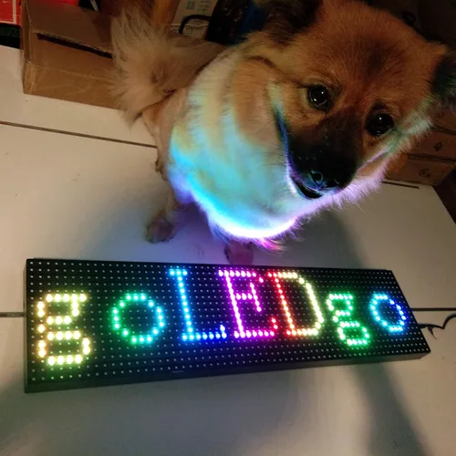 Vista 9 de Señal LED a todo color RGB Splash impermeable programable desplazamiento LED mensaje marquesina signo