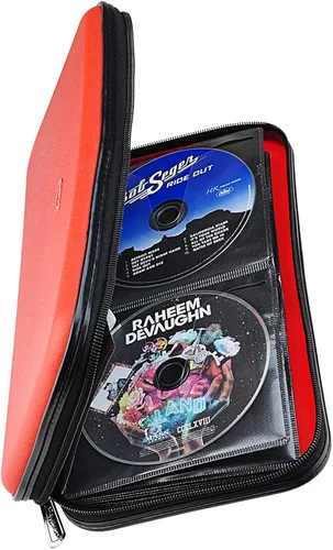 Vista 10 de Funda para CD, billetera resistente de capacidad para 72 personas, soporte para DVD para automóvil, carcasa rígida resistente, soporte para disco