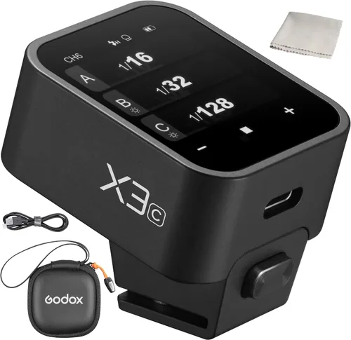 Vista 10 de Godox X3-S Disparador de flash inalámbrico 2.4G TTL HSS para Sony OLED touchscreen, built-in battery with quick charge, Bluetooth app control, 16